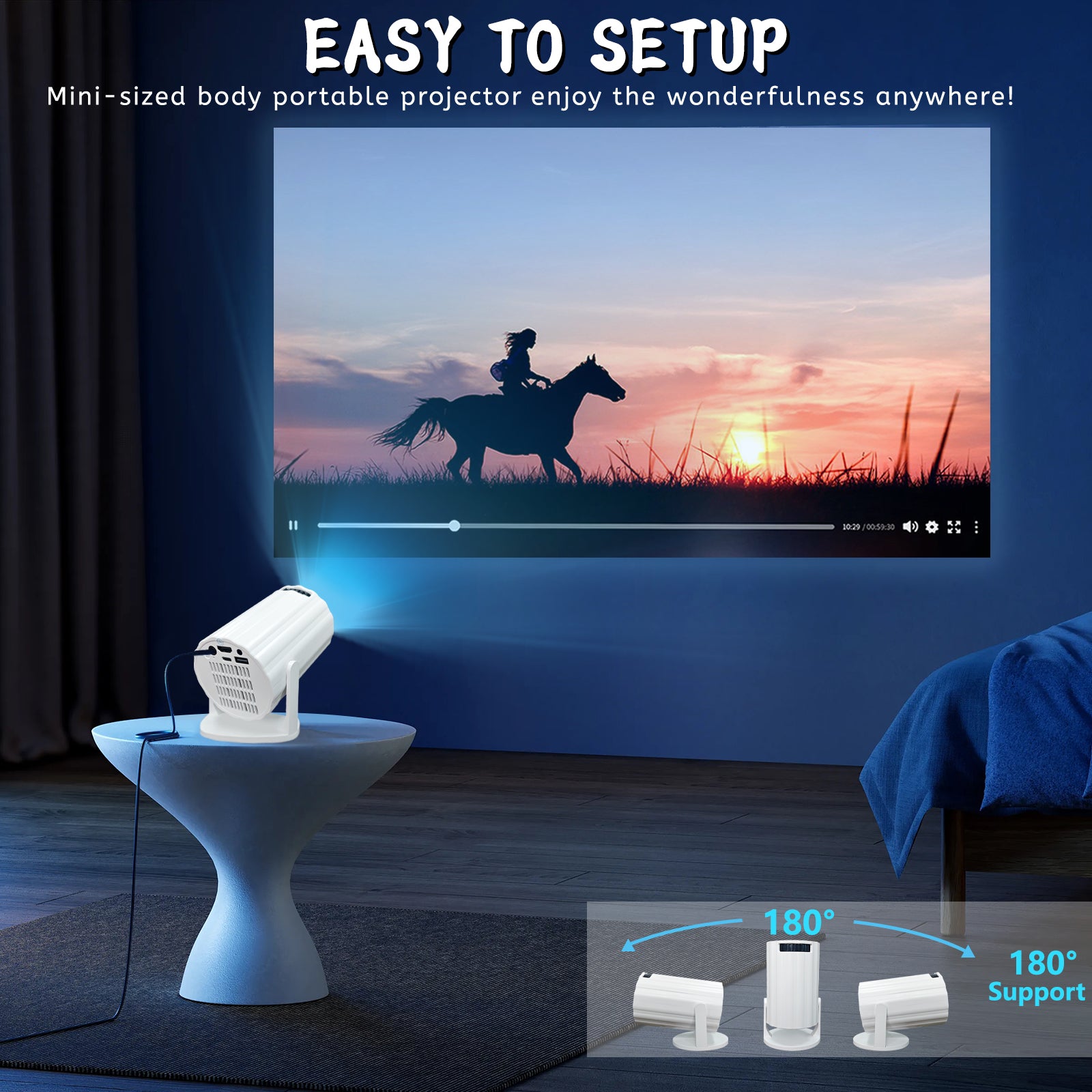 Proyector Portátil – "Cine en Cualquier Lugar"